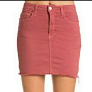 O2 Denim Mauve Mini Skirt
